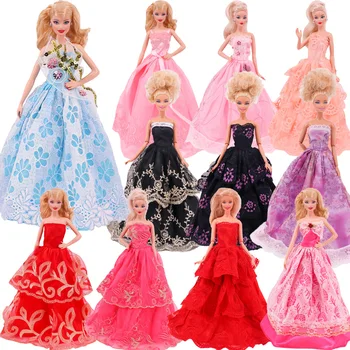 Barbie Haine De Seara Rochie De Nunta Petrecere Fusta De 11.8 Inch Păpuși Barbie Dantelă De Top Rochie De Casă De Păpuși, Accesorii,Jucării Fete