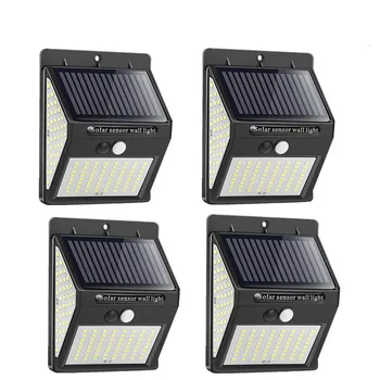 100 LED Ip65 Lumina Solara în aer liber Solare Lampă cu Senzor de Mișcare PIR Lumina de Perete rezistent la apa Solare Alimentat de lumina Soarelui pentru Decor Gradina