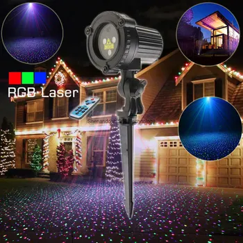 ESHINY de la Distanță în aer liber WF RGB cu Laser Plin de Stele Proiector Peisaj Zăpadă de Crăciun Petrecere în Grădină Casă de Perete Copac DJ Efect de Lumină N8T120