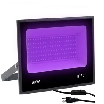 UV LED Proiector 30W 60W Ultra Violet cu LED-uri cu Lumină Neagră cu comutator on/off AC85-265V IP66 rezistent la apa DJ Petrecere Disco Lumina de Scena