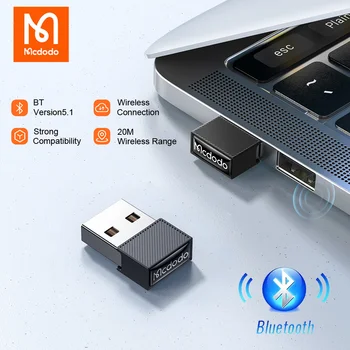Mcdodo USB Bluetooth V5.1 Adaptor de Muzica Transmițător Receptor Audio Pentru PC, Laptop Vorbitor Mouse Wireless Gamepad Bluetooth Dongle