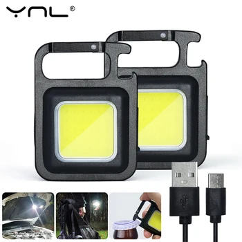 Mini Lanterna LED-uri Mutifuction Portabil USB Reîncărcabilă de Buzunar cu LED Breloc cu Lumină în aer liber, Camping Pescuit, Alpinism