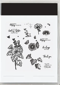 2023 Catalog Nou Moare De Tăiere Clar Timbru Frumos Happy Flower Scrapbooking Cadru Card De Ambarcațiuni