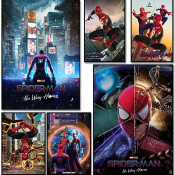 Marvel 2021 Hotest Filme Spiderman Nici O Modalitate De Acasă Tablouri Canvas Wall Art Print Poster Animație Decor Acasă Poze Cel Mai Frumos Cadou
