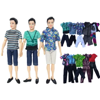 5 Seturi de Moda Casual Uzura Păpușă Jucărie Haine Pantaloni Sacou Costum Accesorii Barbati Baiat Ken pentru Papusi Barbie Copii Copii Ziua de nastere Cadou