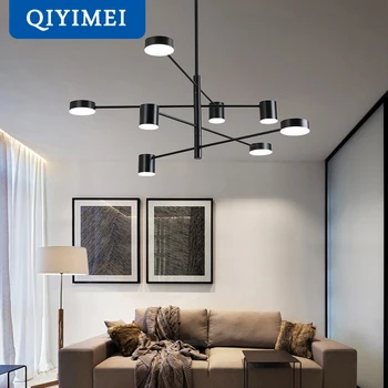 Noile LED-uri Moderne Candelabru Lumini de zi Dormitor Sufragerie Aur Negru Interior de Prindere Lămpi de Iluminat Aplica La AC90-260V