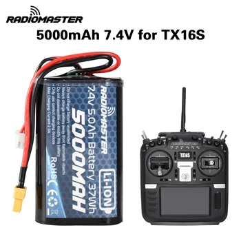 New Sosire RadioMaster TX16S TX18S 7.4 V 2S 5000mah 37wh Baterie pentru Telecomanda Transmițător JST-XH și XT30 Plug