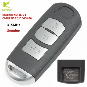 KEYECU Înlocuirea Remote Key Fob 3 Buton 315MHz pentru Mazda CX-5 SKE13E-01 CMIIT ID: 2011DJ5486 +Uncut Lama