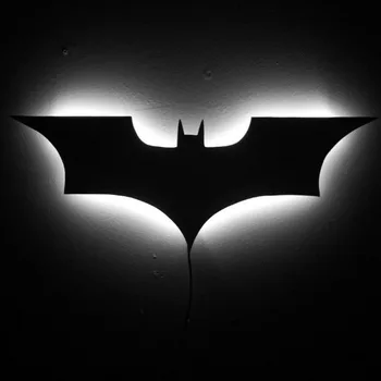 3D Creative Bat Man Lumina de Noapte LED Lampă de Perete Decor Acasă Lampă de Noptieră Atmosfera super-Erou Semn Lampa