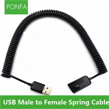 De Brand nou de înaltă calitate. Cablu USB Telescopic de sex Feminin la Masculin USB Linie Primăvară Scalare USB de sex Masculin la Feminin cablu de Extensie 50CM-200CM