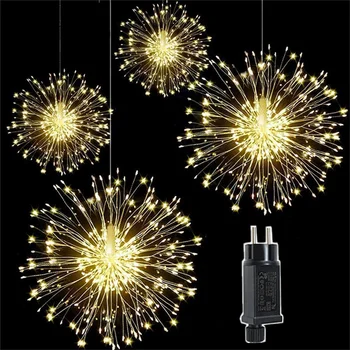 5/10BUC LED Stea care Explodează Grădină Șir de Lumini în aer liber Ghirlanda de Crăciun, foc de Artificii Zână Lumini pentru Petrecerea de Nunta de Anul Nou Decor
