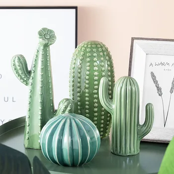 Nordic Simulare Cactus Recuzită Ceramice Acasă Decoratiuni Living Cabinet Vin Ornament Decor Camera Pentru Copii Decor Meserii