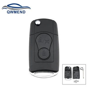 QWMEND Modernizate Telecomanda Cheie Auto Shell pentru SsangYong Actyon Kyron Rexton 2 Butoane Flip Pliere Mașină Smart Key Fob Caz-Martor