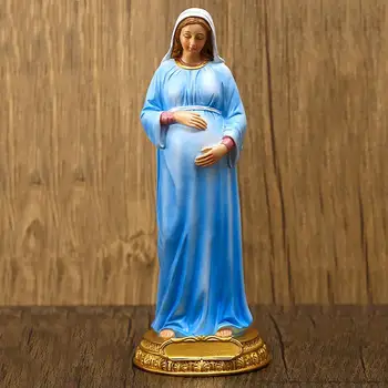 Însărcinată Madonna Statuie A Fecioarei Maria Catolică Figurina Creștinismul Religioase Decor Interior De Rasina De Artizanat Decor Acasă Cadou