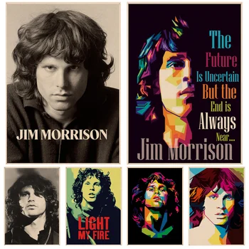 Jim Morrison DIY Poster Kraft Hârtie Autocolant DIY Camera Bar Cafenea Autocolante de Perete Pictura