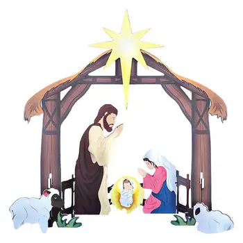 În Aer Liber, Scena Nașterii De Crăciun Sfânta Familie Scena Nașterii Mari Sfânta Familie Nașterii Set Intemperii Nașterii Seturi Pentru