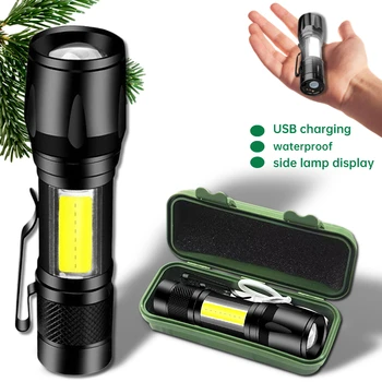 Mini Reîncărcabilă Lanterna LED-uri de Mare Putere cu Zoom Lanterna Camping în aer liber Puternică Lampă Felinar Impermeabil Tactice Lanterna mini