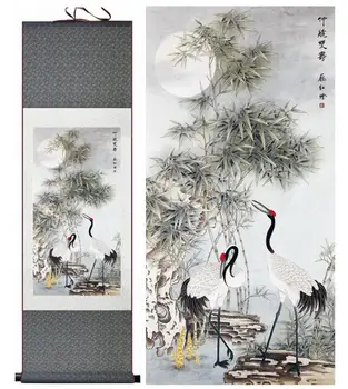 Macara pictura Chineză Pictura Arta Biroul de Acasă Decor Chinez scroll pictura macara paintingPrinted pictura