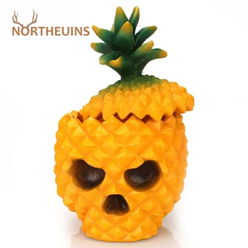 NORTHEUINS Rășină Craniu Ananas Depozitare Figurine Moderne de Fructe Cutie de Halloween Decor Interior Decor Acasă Decorare Birou