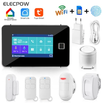 Elecpow Wireless Tuya Acasă WiFi Inteligent GSM Sistem de Alarma Cu Infraroșu, Radar de Mișcare Senzor de Usa Magnetic Detector de Alarmă de Securitate