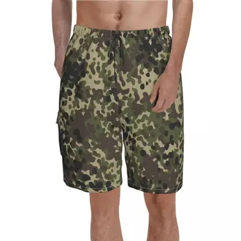 Digital Camo Print Pantaloni Scurti Camuflaj Flecktarn Militare Bord Pantaloni Scurți Sexy Bărbați Confortabil De Imprimare Slip