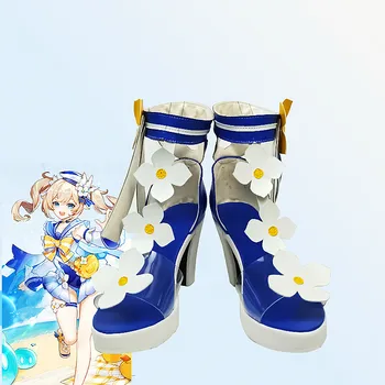 Noul Joc Anime Genshin Impact Pantofi De Vara Din Piele Sintetica Barbara Cosplay Sandale Din Piele Rol Pantofi