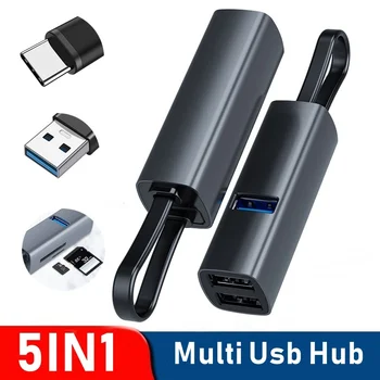 Universal USB 3.0 Tip C HUB Aliaj Multi USB Splitter Suport TF, SD Card Reader Adaptor OTG Pentru Laptop Telefon Macbook Air Pro