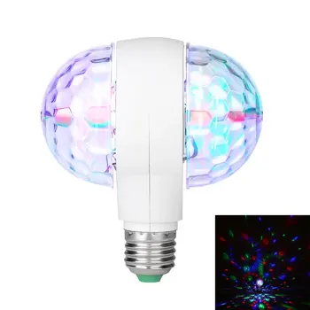 6W Bec Rotativ de Lumină LED-uri de Magie de Scena Disco Lampa E27 cu Cap Dublu Pentru KTV Disco Bar DJ Bal Acasă Club de Crăciun Efect