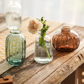 Mini Simplu Vitralii Vaza Decor Acasă Ornament Aromoterapie Sticla Hidroponice Aranjament De Flori Vaza De Sticla