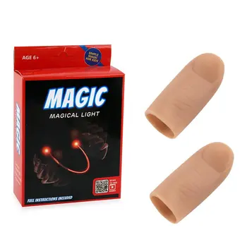 2 buc/set Magie Degetele Lumina Jucării pentru Adulți Truc Magic Recuzita Albastru Lumină Led Intermitent Degetele Petrecere de Halloween pentru Copii