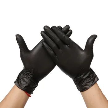 100buc Manusi Negre unica folosinta Latex fără Pudră Examen Glove Size Small Medium Large X-Large Nitril Vinil Sintetice Mână