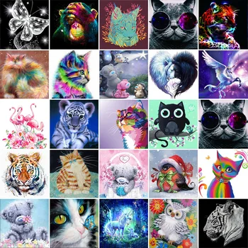 5D DIY Diamant Pictura Pisica Tiger Cross Stitch Kit AB Diamond Animale de Diamant Broderie Mozaic Art Decor Acasă Cadou de Promovare