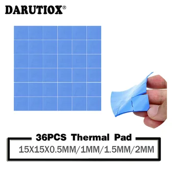 Darutiox 36 buc 15mm*15mm*2mm 1,5 mm 1 mm 0,5 mm Pad Termic GPU CPU Radiator de Răcire Pad Silicon Conductiv