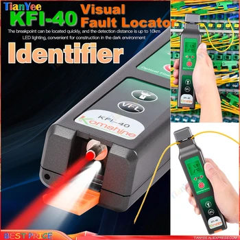 KFI-40 de Identificare a + Visual fault Locator Laser Roșu Tester Multi Chuck Komshine KFI 40 VFL FTTH Live Fibre 800-1700nm Detector