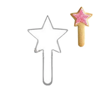 Crăciun Magic Wand Cookie-Cutter Din Oțel Inoxidabil Bomboane De Biscuiti Mucegai Instrumente De Gătit Magician Temă De Metal Tăietori Cookie Mucegai
