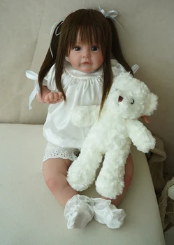 55CM suesue Soft Touch Piele 3D Renăscut Baby Doll Pentru Fata de 22 Inch Dress Up Baie Boneca Cadou de Ziua Jucărie Art Bebe