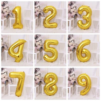 16inch Petrecere are Nevoie de Decoratiuni Numărul Rosegold Balon de Folie Consumabile Partid Număr de Baloane