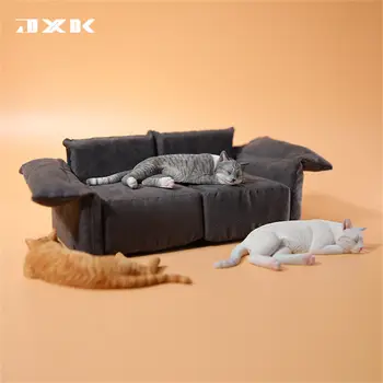 JXK 1/6 Letargic Cat 4.0 Model Animal Realiste de animale de Companie Colector Decor Pisică Somnoros Recuzită Fotografie Copii Cadou Jucărie