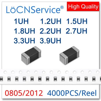 LoCNService 0805 2012 4000PCS 10% 1UH 1.2 AAA DE 1,5 UH 1.8 UH 2.2 UH 2.7 UH 3.3 UH 3.9 UH Multistrat Chip de Ferita Bobine de Înaltă Calitate