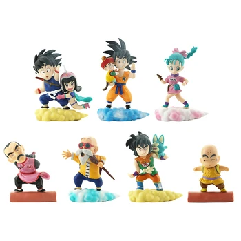 7pcs/set Dragon Ball Z Goku Maestrul Roshi Bulma Kakarott figurina PVC Super Saiyan Model de Păpuși Colecții de Jucării Cadou