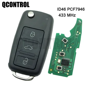 QCONTROL 3 butoane Cheie de la Distanță telecomanda 433mhz Pentru V W pentru Volkswagen Phaeton touareg2002-2010 cu PCF7946 CIP