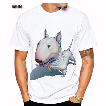 2022 Moda Bull Terrier-ul 3D Imprimate Bărbați și Femei T-shirt Casual Cainele Bull Terrier-Maneci Scurte