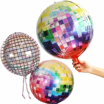Disco-Bar Party Decor 22inch 4D Metalic Disco Baloane cu Heliu Nunta, Decoratiuni Baloane Copii jucarii copilul Mare Globos