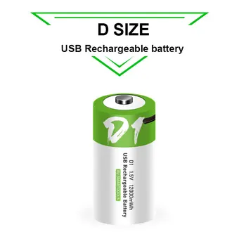 NOI D dimensiune 12000mWh litiu baterie Reîncărcabilă USB de încărcare de baterii li-ion pentru apă menajeră încălzire cu gaze naturale aragaz