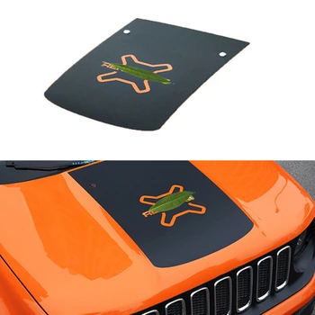 Fibra De Carbon Din Piele Față Motor Capota Capota Autocolant Pentru Jeep Renegade 2015-2021