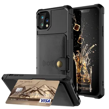 Premium Portofel din Piele de Caz pentru iPhone 11/XI XS Max XR 6 7 8 Plus TPU Telefon rezistent la Socuri Caz de Încărcare fără Fir Masina de Acoperire Magnetică